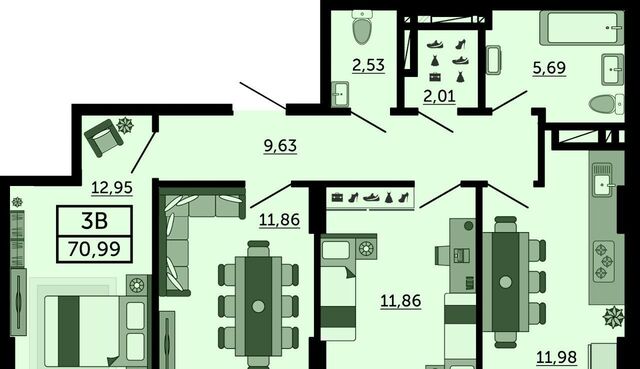 квартира р-н Пролетарский Нахичевань ул 23-я линия 54с/12 фото