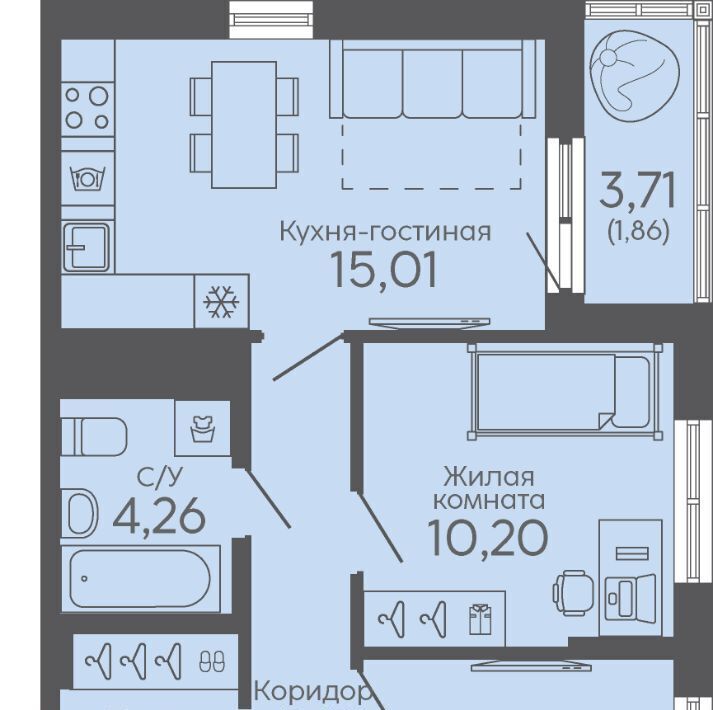 квартира г Екатеринбург микрорайон Новокольцовский Ботаническая фото 1
