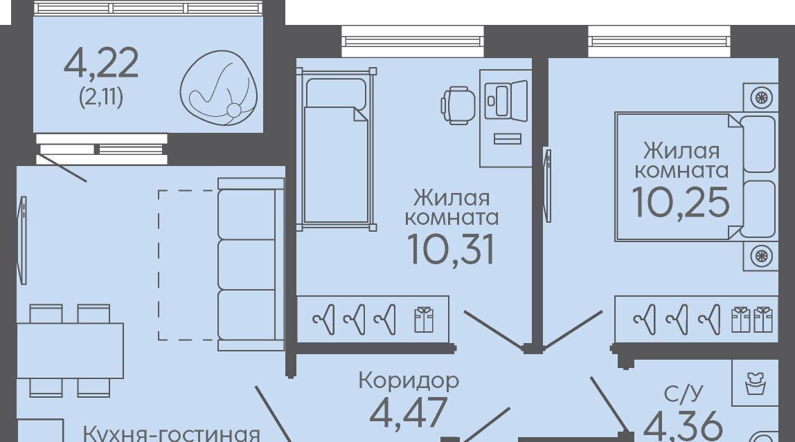 квартира г Екатеринбург микрорайон Новокольцовский Ботаническая Новокольцовский жилой комплекс фото 1