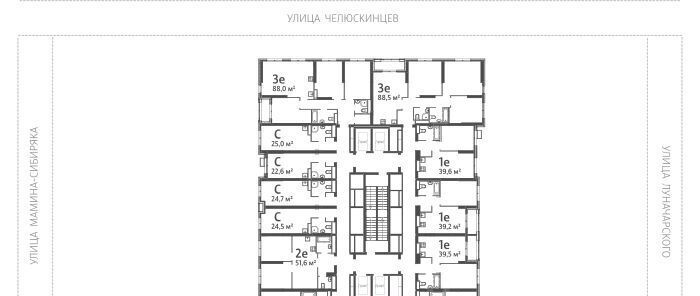 квартира г Екатеринбург Уральская Центральный ЖК «Азина 16» жилрайон фото 2