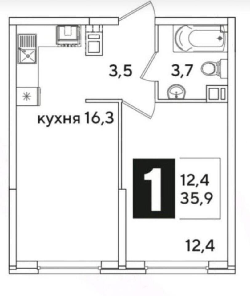 квартира г Краснодар ул им. Ивана Беличенко 97 ЖК «Самолет» фото 2