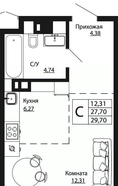 квартира г Ростов-на-Дону р-н Пролетарский ул Текучева фото 1