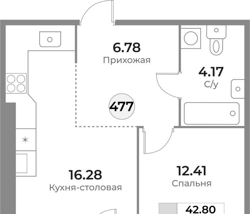 квартира г Калининград р-н Ленинградский ул Пригородная фото 1