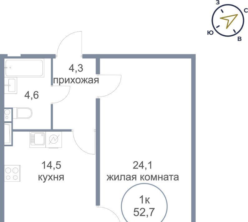 квартира г Сургут ЖК «Георгиевский» фото 1