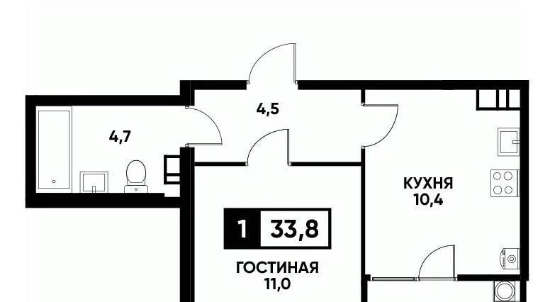 квартира г Ставрополь р-н Промышленный ул Андрея Голуба 14к/1 фото 1