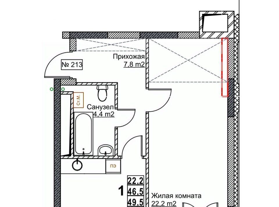 квартира г Нижний Новгород Стрелка Мещерское Озеро ЖК «Гранд Квартал Бетанкур» жилрайон, 1-й мкр фото 1