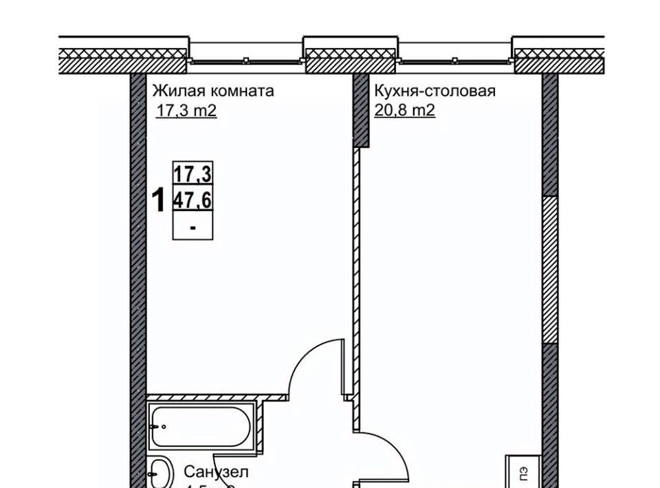 квартира г Нижний Новгород Стрелка Мещерское Озеро ЖК «Гранд Квартал Бетанкур» жилрайон, 1-й мкр фото 1
