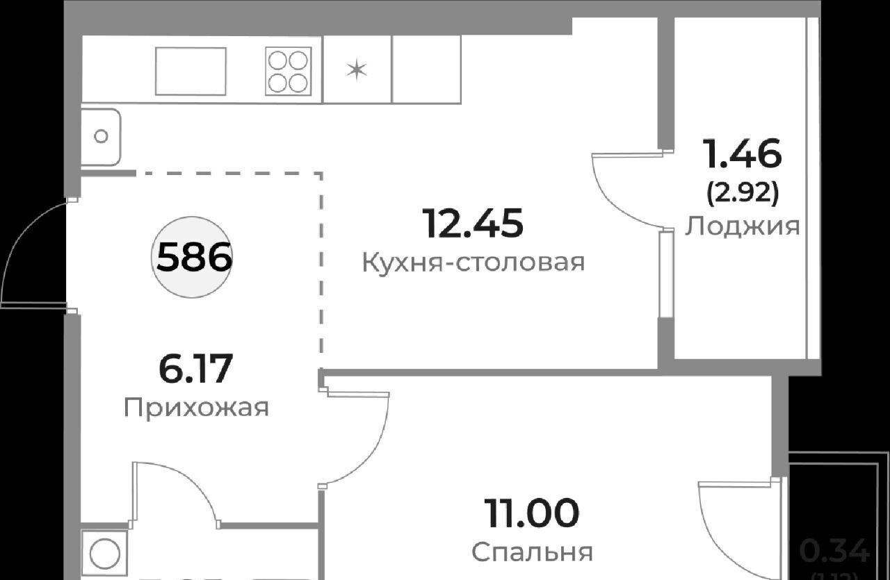 квартира г Калининград р-н Ленинградский ул Пригородная фото 2
