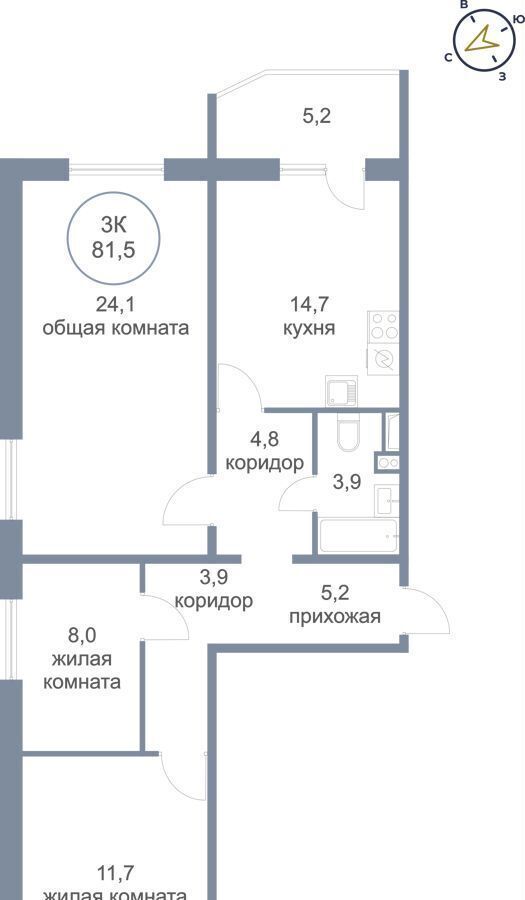 квартира р-н Нефтеюганский пгт Пойковский фото 1