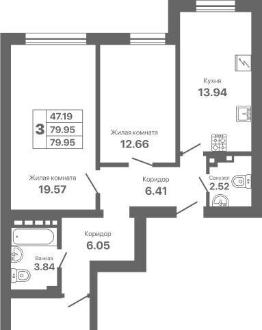 квартира г Евпатория пр-кт им.В.И.Ленина 25вк/1 фото 1
