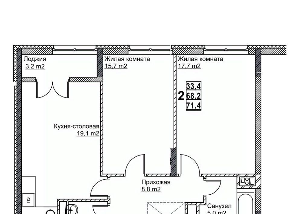 квартира г Нижний Новгород Стрелка Мещерское Озеро ЖК «Гранд Квартал Бетанкур» жилрайон, 1-й мкр фото 1