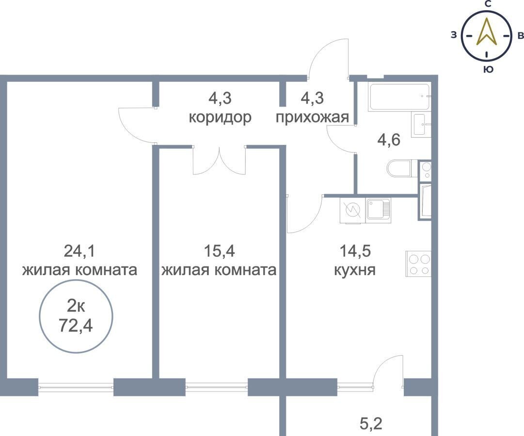 квартира г Сургут р-н Восточный фото 1