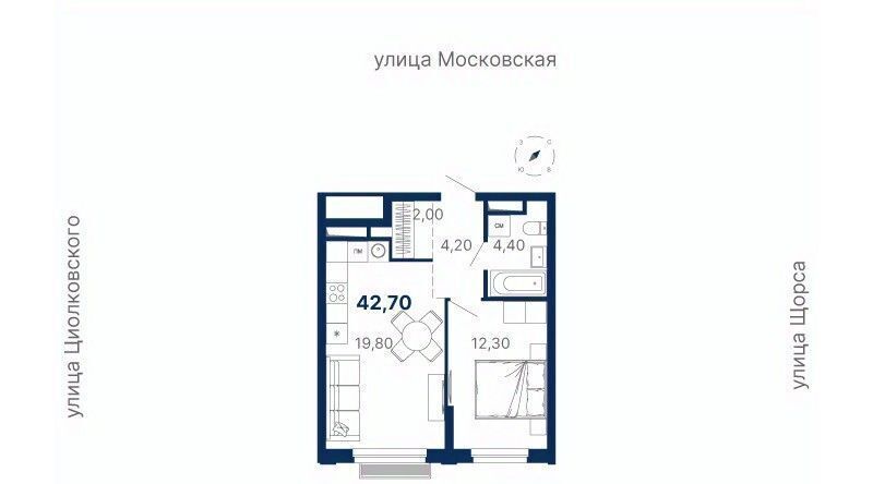 квартира г Екатеринбург Чкаловская ул. Айвазовского, 52 фото 1