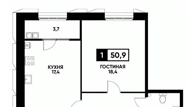 квартира г Ставрополь р-н Промышленный ул Николая Голодникова 9 фото 1