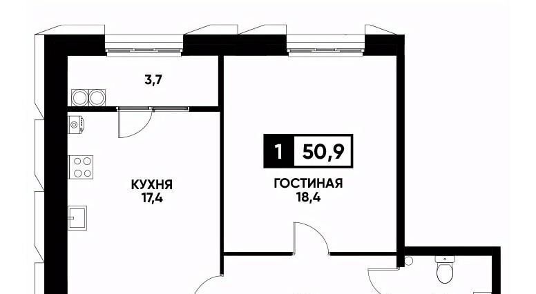 квартира г Ставрополь р-н Промышленный ул Николая Голодникова 9 фото 1