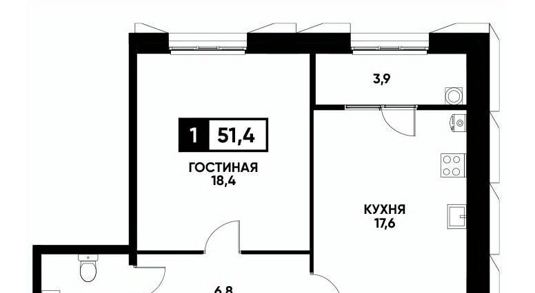 квартира г Ставрополь р-н Промышленный ул Николая Голодникова 9 фото 1