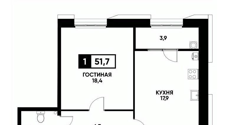 квартира г Ставрополь р-н Промышленный ул Николая Голодникова 9 фото 1