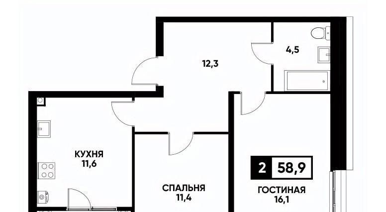 квартира г Ставрополь р-н Промышленный ул Николая Голодникова 9 фото 1
