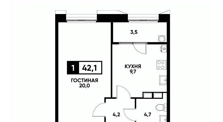 квартира г Ставрополь р-н Промышленный ул Николая Голодникова 9 фото 1