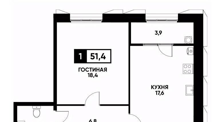 квартира г Ставрополь р-н Промышленный ул Николая Голодникова 9 фото 1