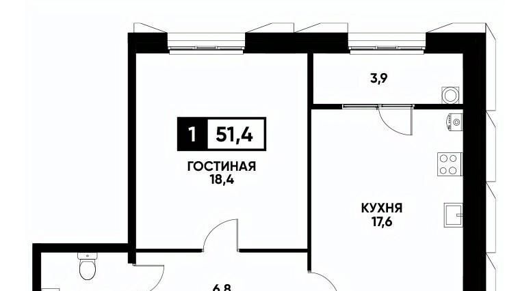 квартира г Ставрополь р-н Промышленный ул Николая Голодникова 9 фото 1