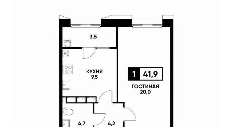 квартира г Ставрополь р-н Промышленный ул Николая Голодникова 9 фото 1