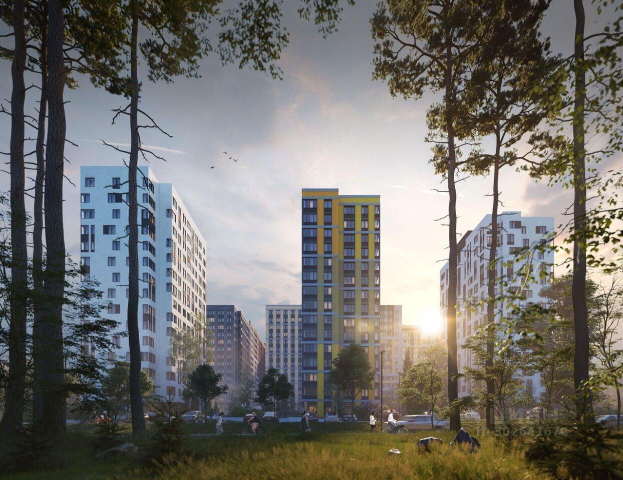 квартира г Красногорск ул Парковая 1 ЖК Микрогород в Лесу Москва, Отрадное фото 3