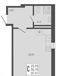 квартира г Краснодар р-н Прикубанский ЖК Югге фото 1