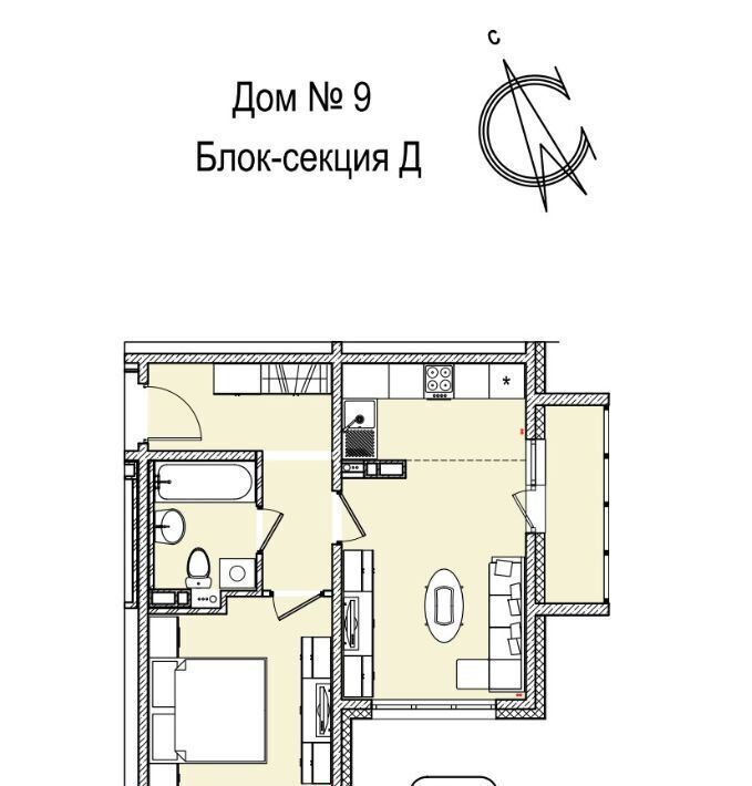 квартира г Кемерово р-н Заводский 55-й микрорайон 9 фото 1