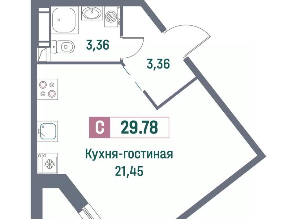 квартира р-н Всеволожский г Мурино пр-кт Авиаторов Балтики 23к/3 Девяткино фото 1