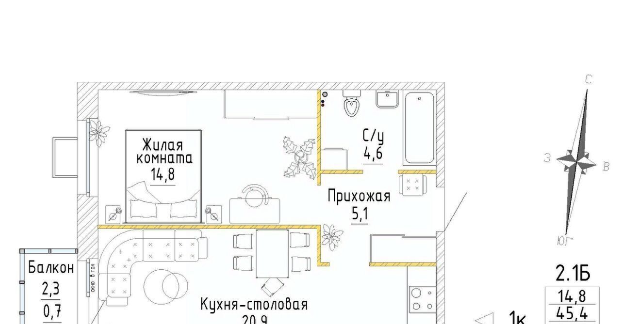 квартира г Екатеринбург Уралмаш ЖК «Зеленая горка» Проспект Космонавтов, жилрайон фото 1