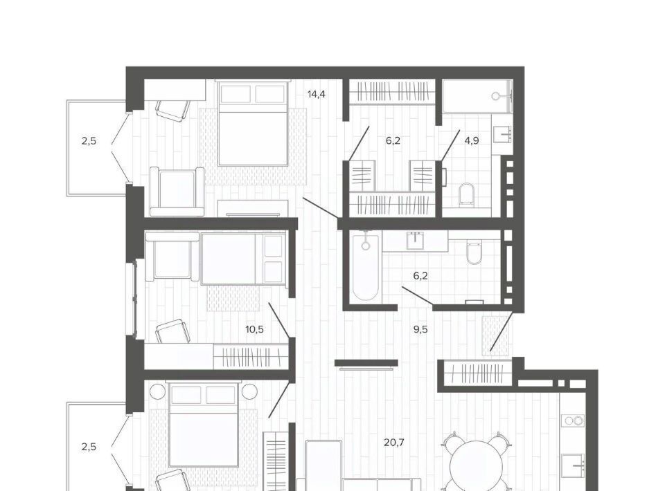 квартира г Барнаул р-н Центральный тракт Змеиногорский 35бк/2 фото 1