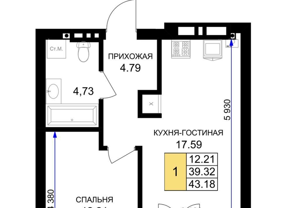 квартира р-н Гурьевский г Гурьевск ЖК «Включи» фото 1