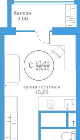 квартира г Тюмень р-н Калининский ЖК Меридиан Запад фото 1