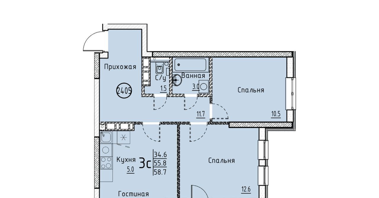 квартира г Энгельс р-н мкр Энгельс-9 фото 1