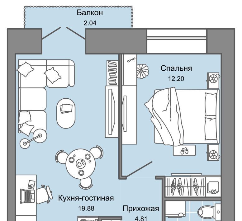 квартира г Киров р-н Ленинский ул 4-й Пятилетки 82 ЖК «Зарядное» фото 1