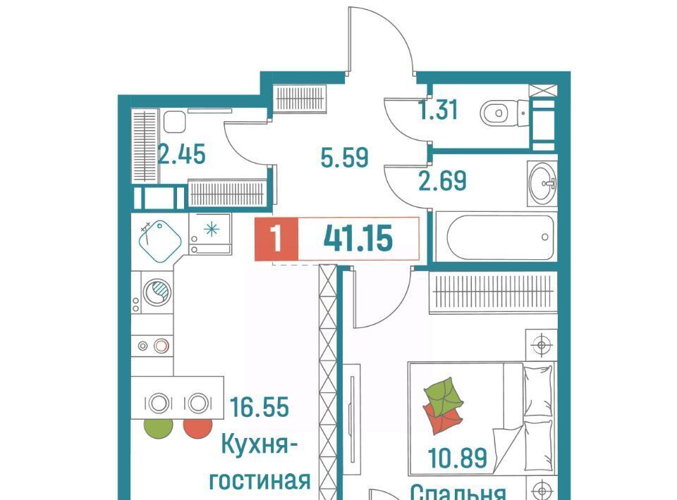 квартира р-н Всеволожский г Мурино ул Екатерининская 18/3 Девяткино фото 1