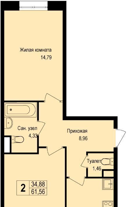 квартира г Подольск д Борисовка ул Рахманинова 13 ЖК «Новая щербинка» Силикатная фото 1