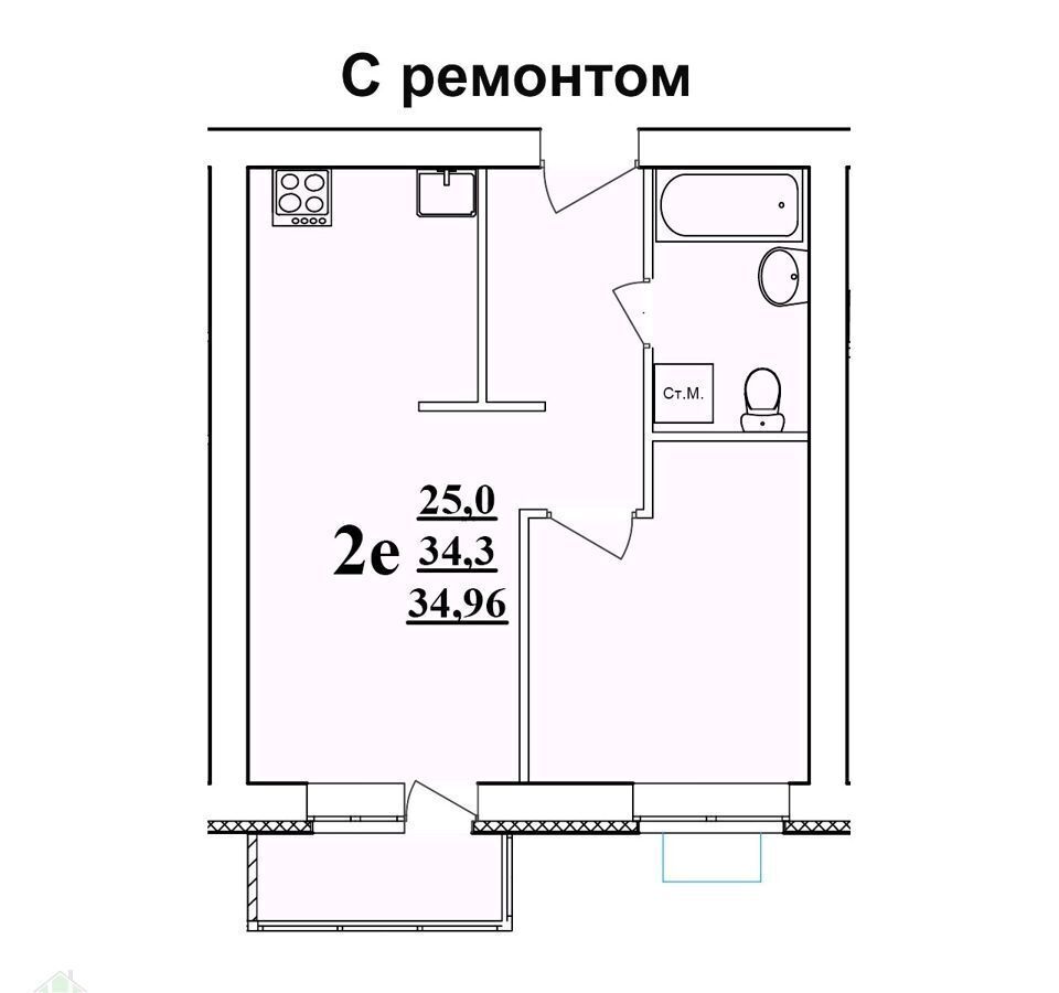 квартира р-н Белгородский пгт Разумное ул Им И.Д.Елисеева 7а фото 29