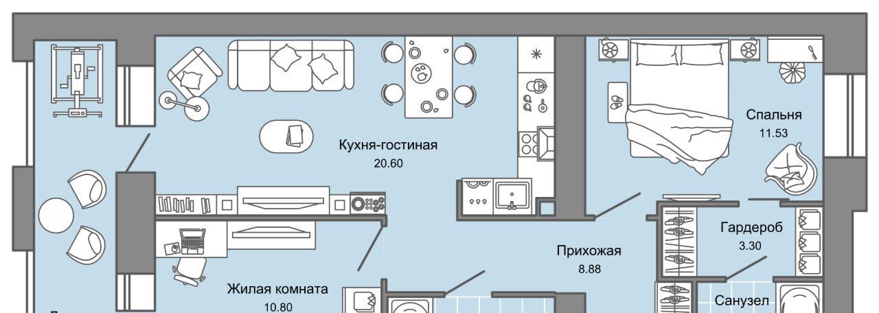 квартира г Ульяновск р-н Засвияжский Город Новаторов жилой комплекс, 1 фото 1