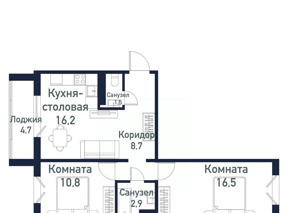 квартира р-н Сосновский п Пригородный ул Ласковая 2 Кременкульское с/пос фото 1