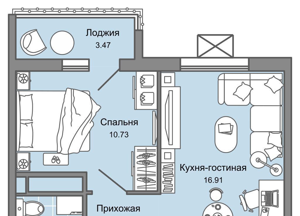 квартира г Ульяновск р-н Заволжский Новый Город ЖК ULLA 10-й кв-л, Улла жилой комплекс фото 1