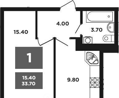 квартира г Краснодар р-н Прикубанский ул Конгрессная 19/1 фото 2
