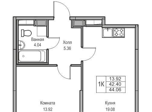 квартира г Санкт-Петербург ул Ивинская 1к/2 ЖК «Юнтолово» Беговая фото 1