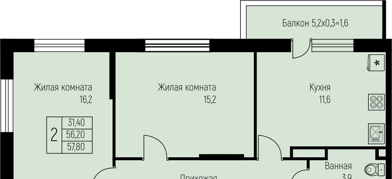 квартира г Краснодар п свх Прогресс п Березовый ЖК Прогресс муниципальное образование фото 1