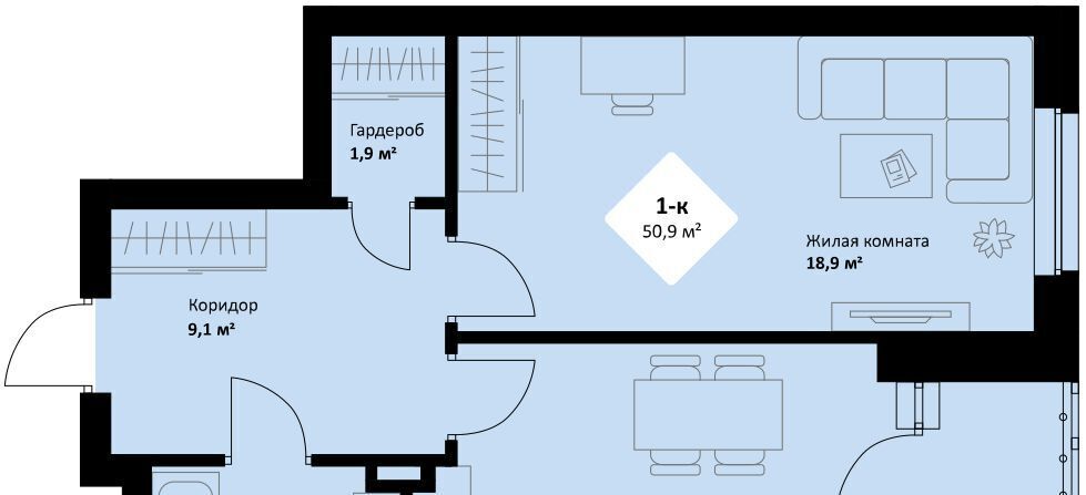 квартира г Екатеринбург р-н Орджоникидзевский пр-кт Космонавтов 108/3 ЖК Веер Парк Проспект Космонавтов фото 1
