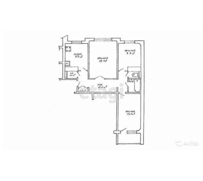квартира г Липецк р-н Октябрьский ул Шерстобитова С.М. 16 фото 17