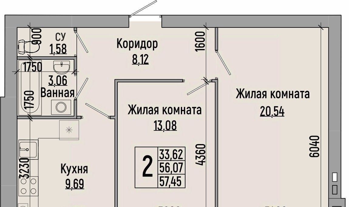 квартира г Волгоград р-н Советский жилой район Долина-2 жилрайон фото 1