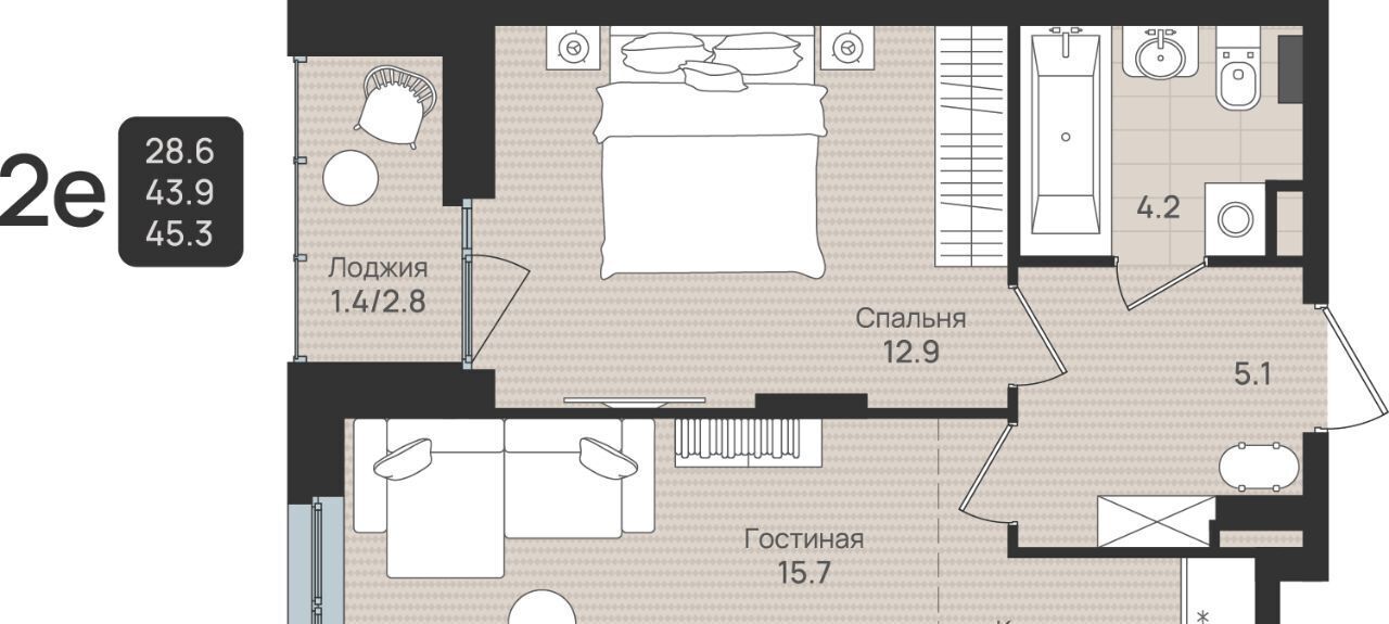 квартира г Пермь р-н Индустриальный ул Космонавта Беляева 210 фото 1