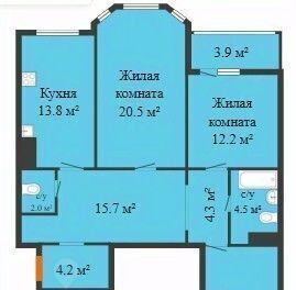 квартира г Воронеж р-н Железнодорожный ул Артамонова 34ж фото 1